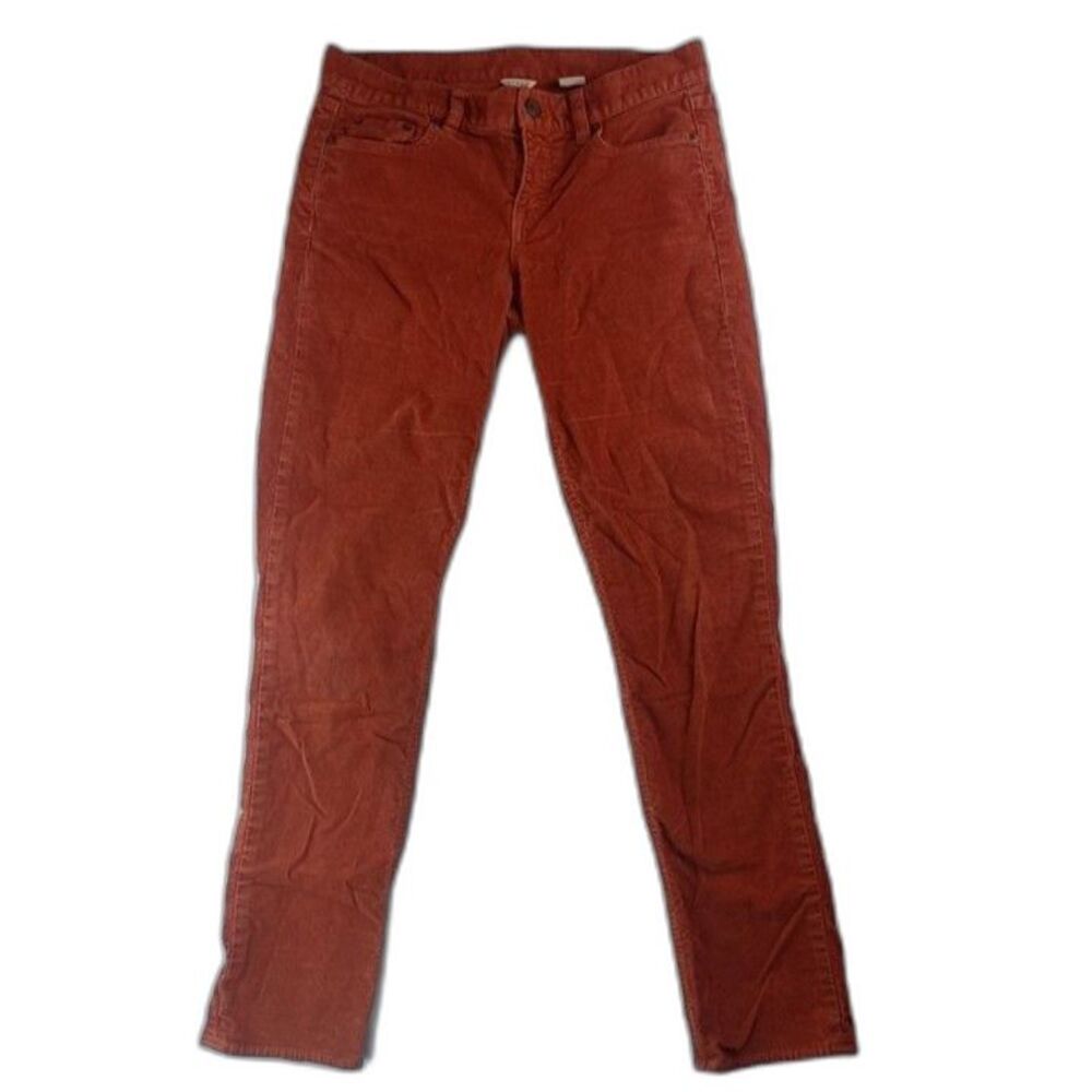 J.Crew Pants Womens 26S Orange City Fit Corduroy Stretch Straight Chino Casual